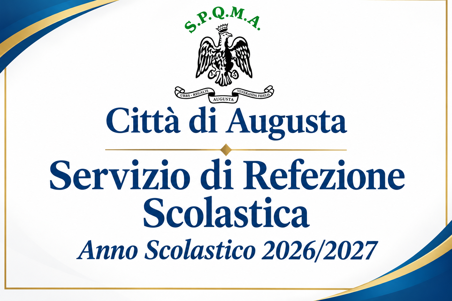 SERVIZIO DI REFEZIONE SCOLASTICA A.S. 2026/2027: AVVIO DELLA PRESENTAZIONE DELLE ISTANZE ONLINE